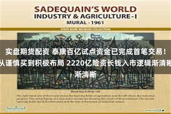 实盘期货配资 泰康百亿试点资金已完成首笔交易！从谨慎买到积极布局 2220亿险资长钱入市逻辑渐清晰